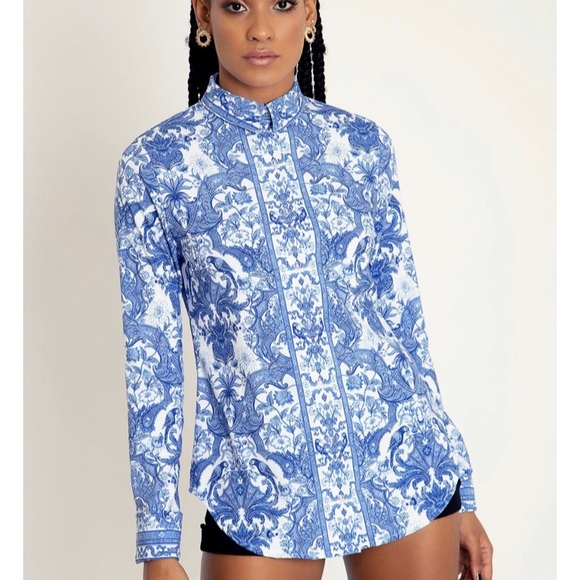 CHINOISERIE LONG SLEEVE BUSINESS TIME SHIRT - Picture 9 of 11